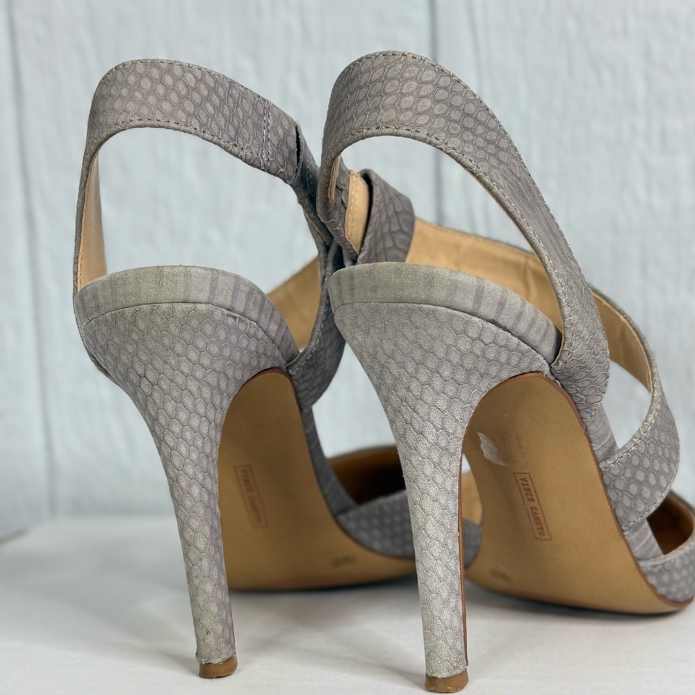 Vince Camuto Textured Gray Heels - Picture 2 of 6